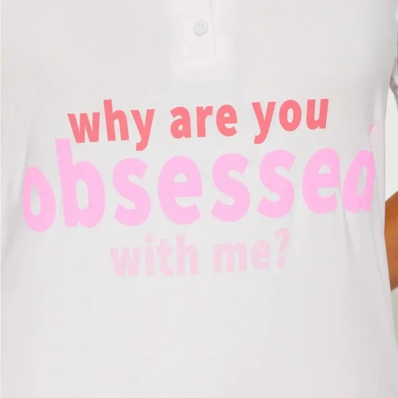 NWT So Obsessed PJ Sleep Shirt - Pink - Picture 2 of 4